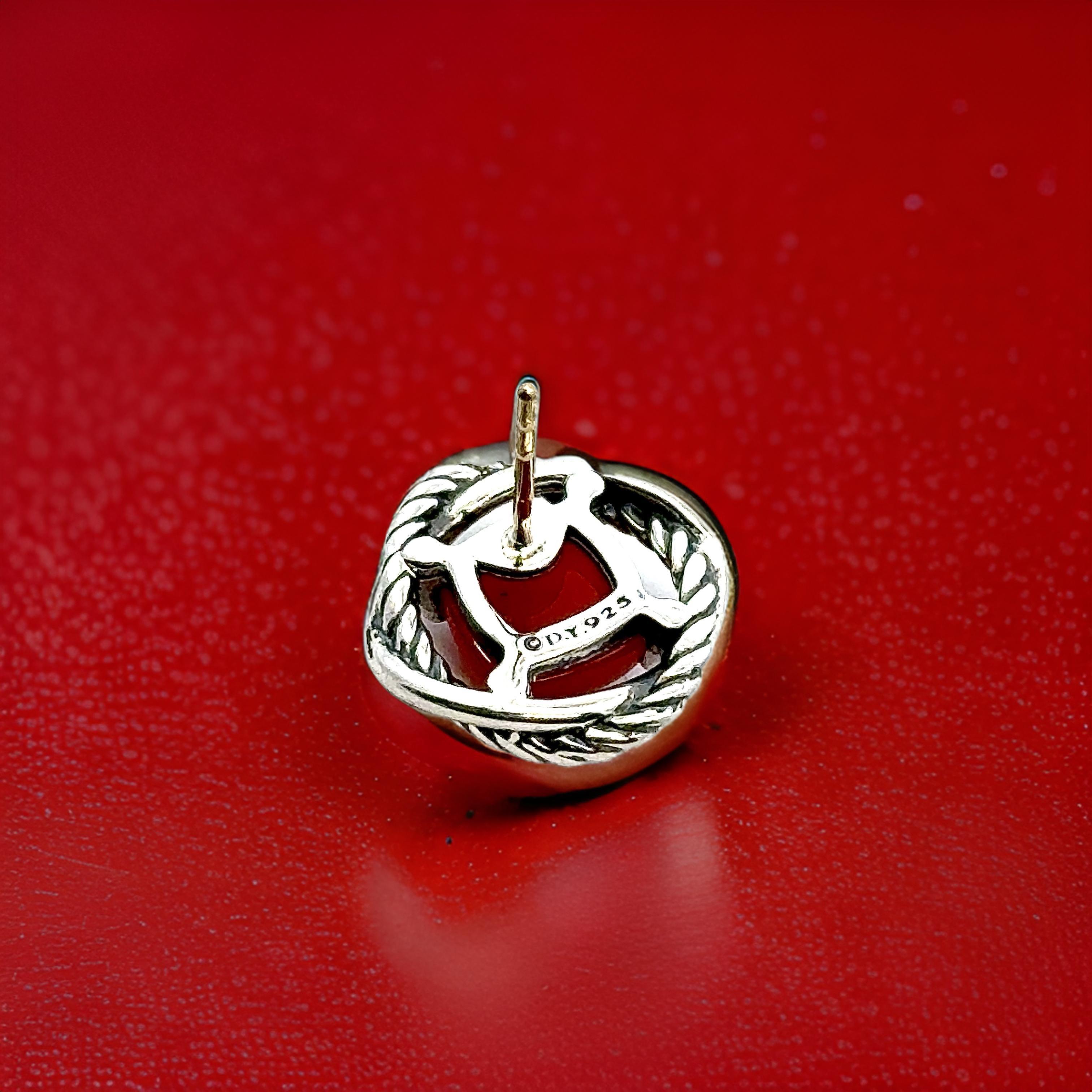 Donna David Yurman Orecchini Infiniti in Corniola 14kt + Argento in vendita