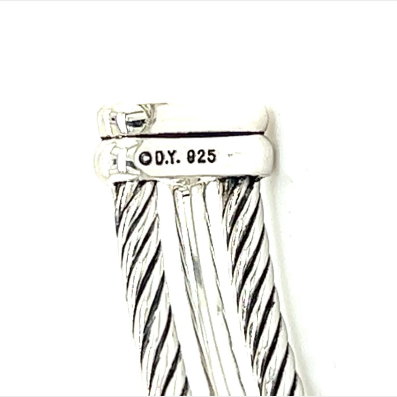 Women's David Yurman Estate Crossover Pave Diamond Bracelet 0.13 TCW Sil DY166