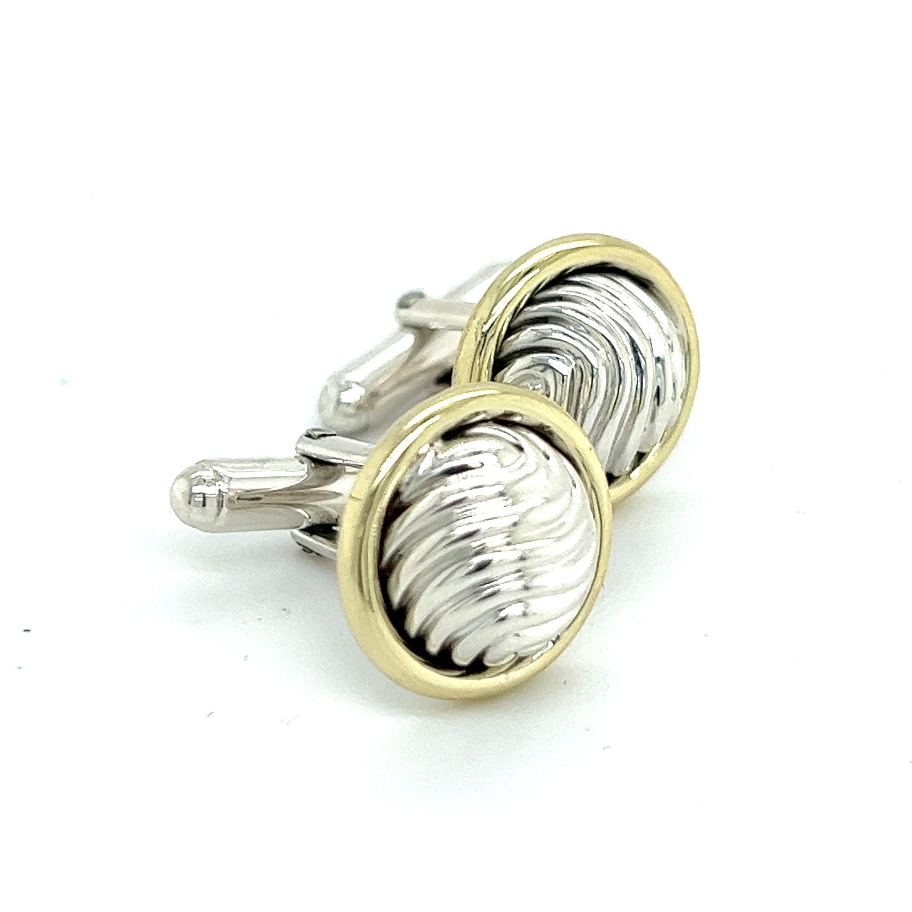 David Yurman Estate Cufflinks Sterling Silver + 14k Gold DY133

Retail: $999.00

TRUSTED SELLER SINCE 2002

PLEASE SEE OUR HUNDREDS OF POSITIVE FEEDBACKS FROM OUR CLIENTS!!

FREE SHIPPING

Details
Grams: 14
Metal: Sterling Silver + 14k Gold

These
