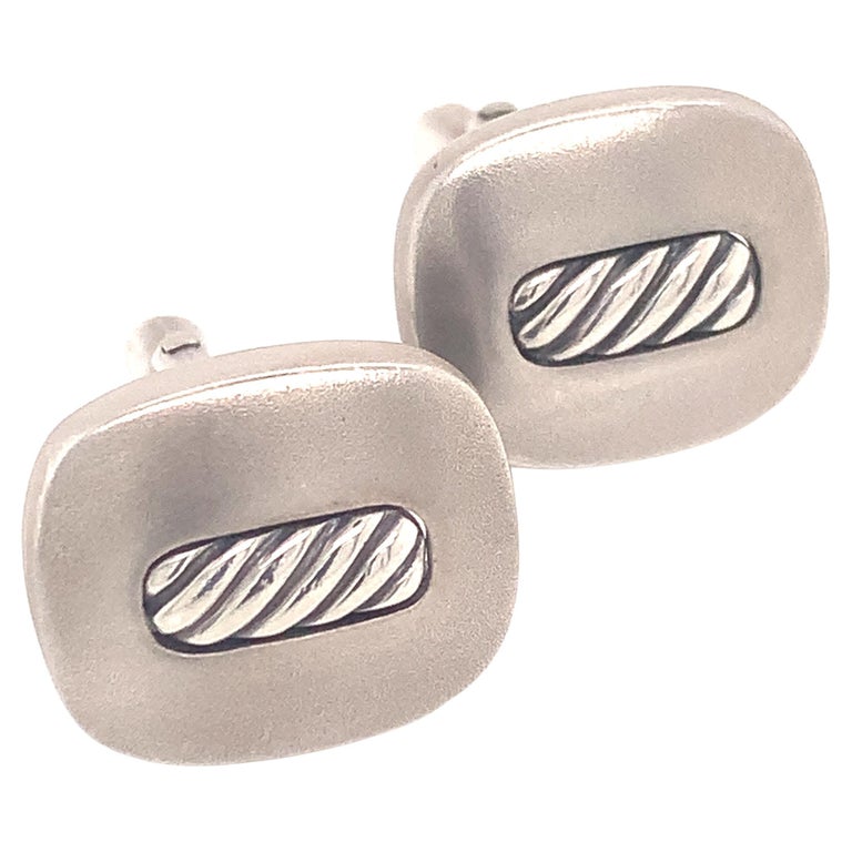 David Yurman Estate Cufflinks Sterling Silver For Sale at 1stDibs