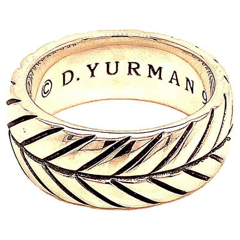 David Yurman Estate Men's Ring Sterling Silver 12.6 Grams For Sale at