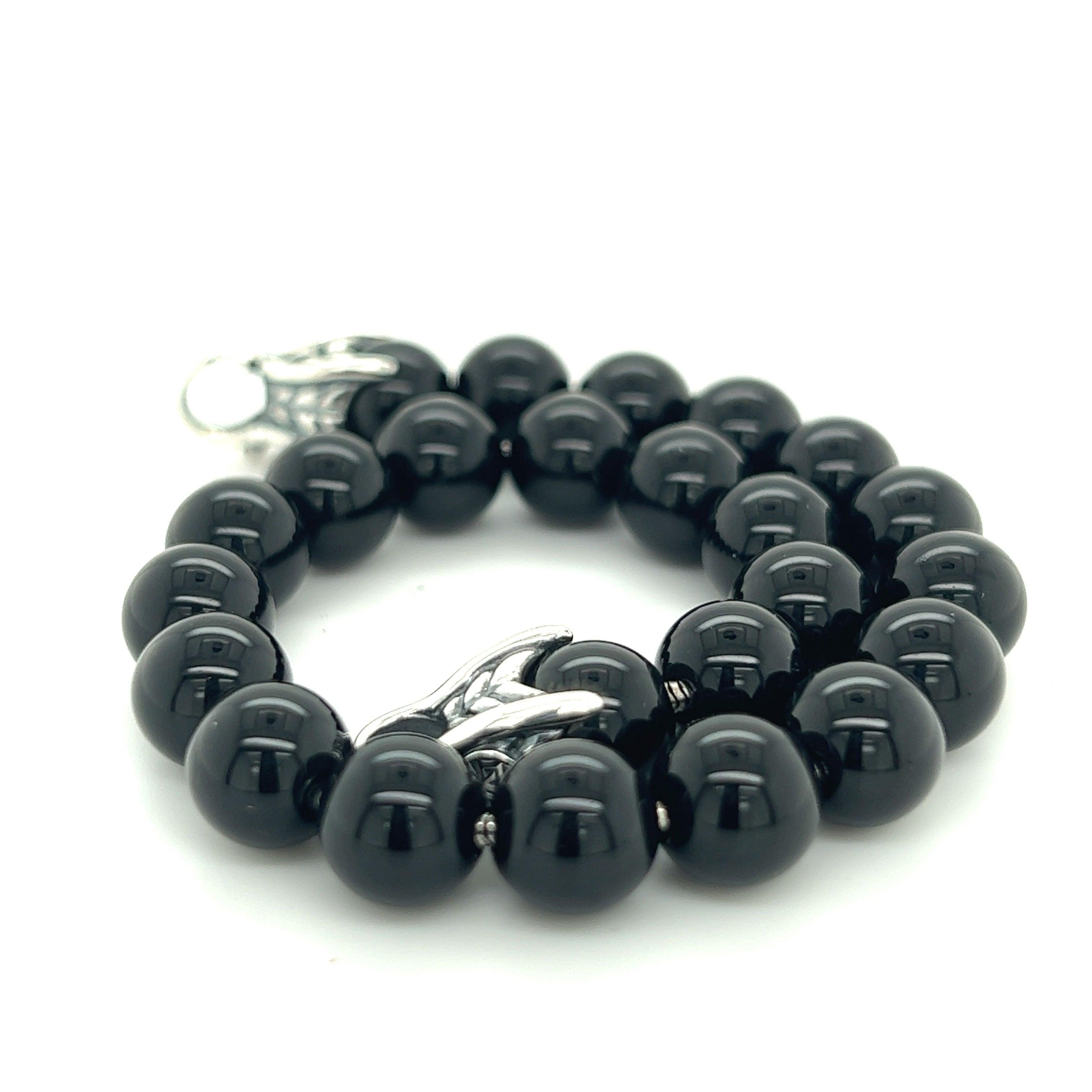 Women's David Yurman Estate Onyx Spiritual Beads Bracelet 8