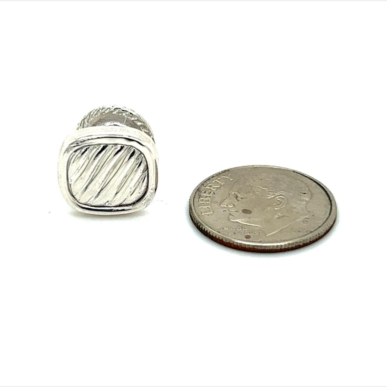 David Yurman Set di bottoni da smoking in argento sterling in vendita 6