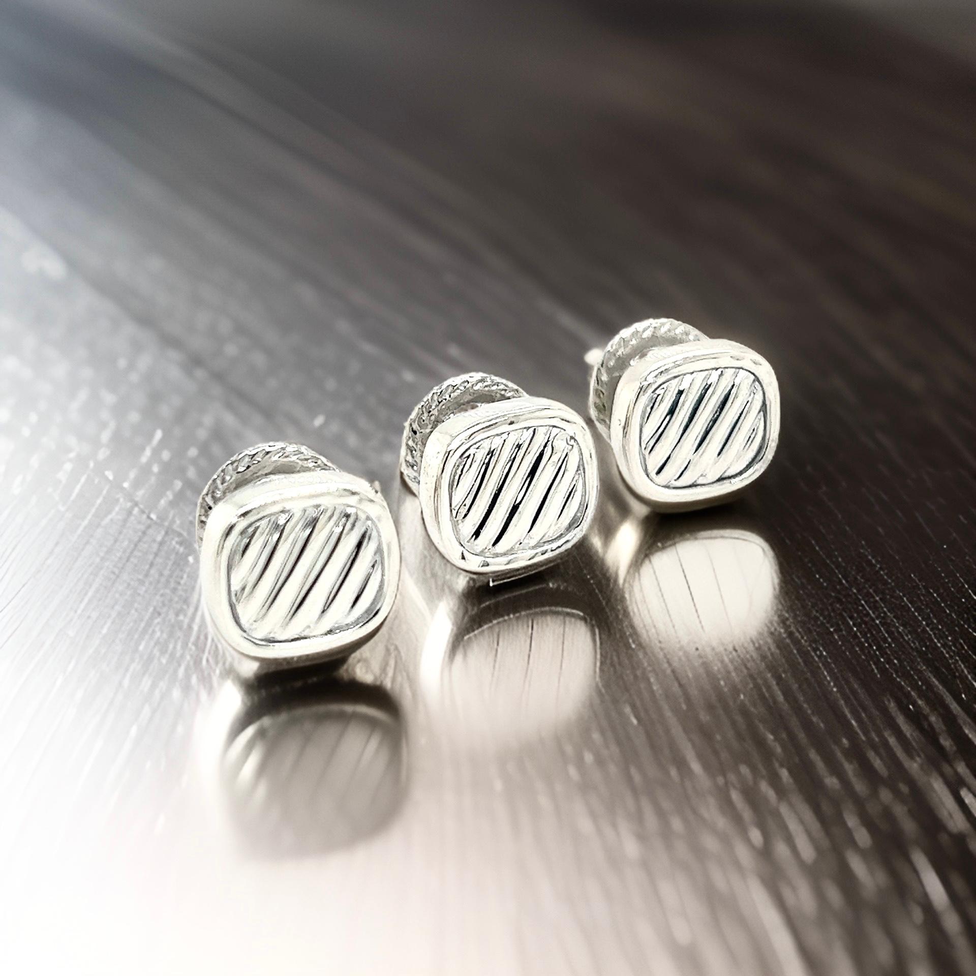 Donna David Yurman Set di bottoni da smoking in argento sterling in vendita
