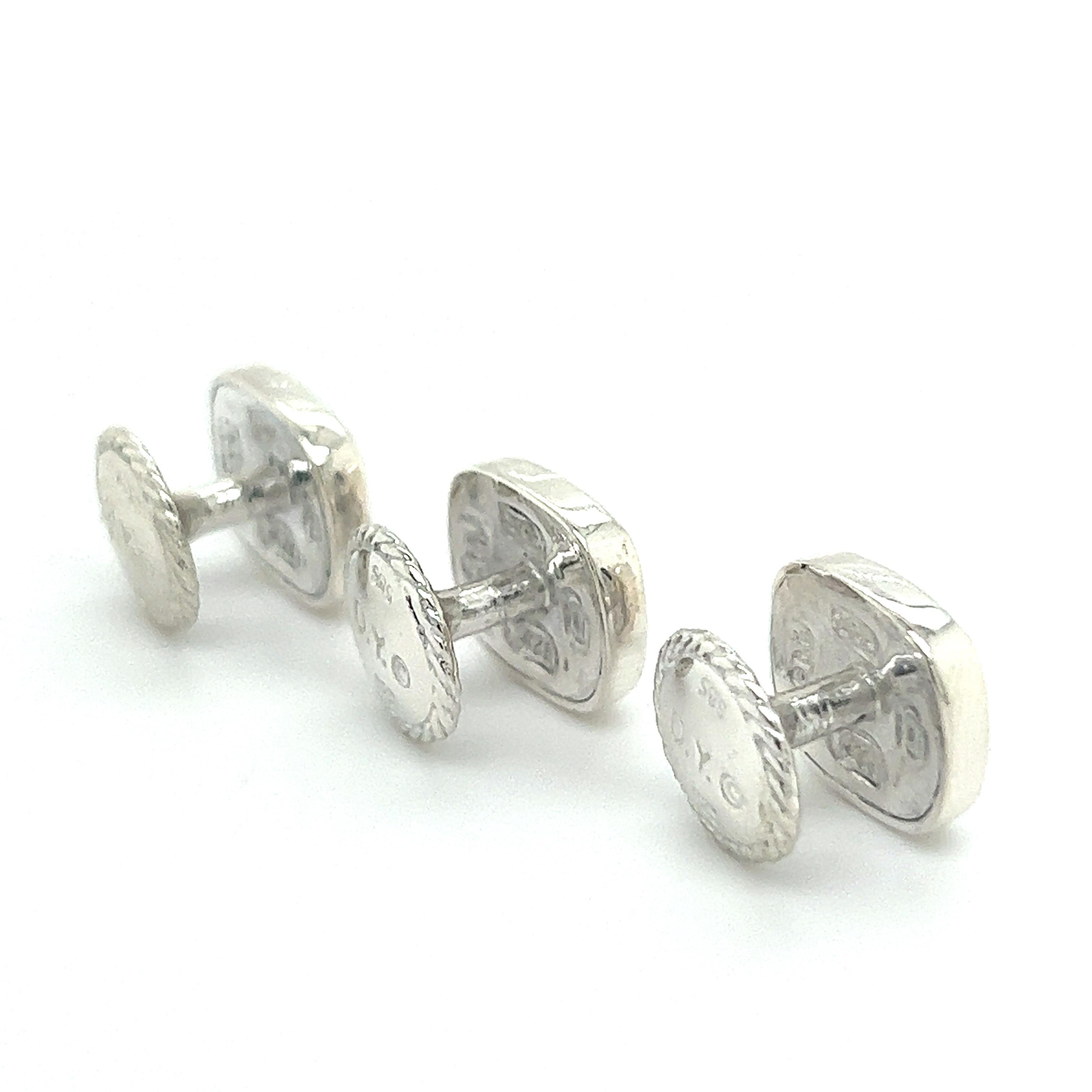 David Yurman Set di bottoni da smoking in argento sterling in vendita 3