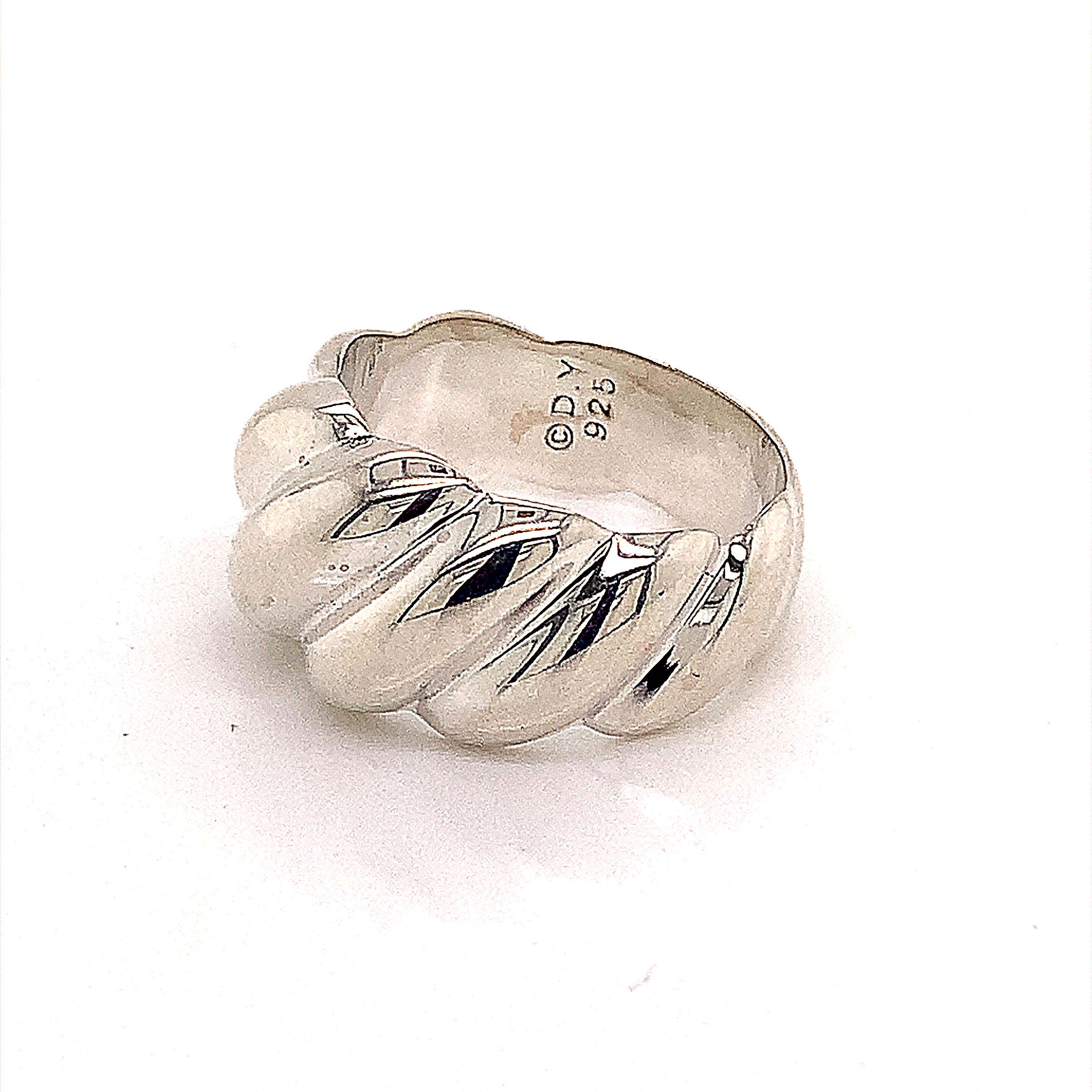 David Yurman Estate Ring Sterling Silver 9.2 Grams In Good Condition In Brooklyn, NY