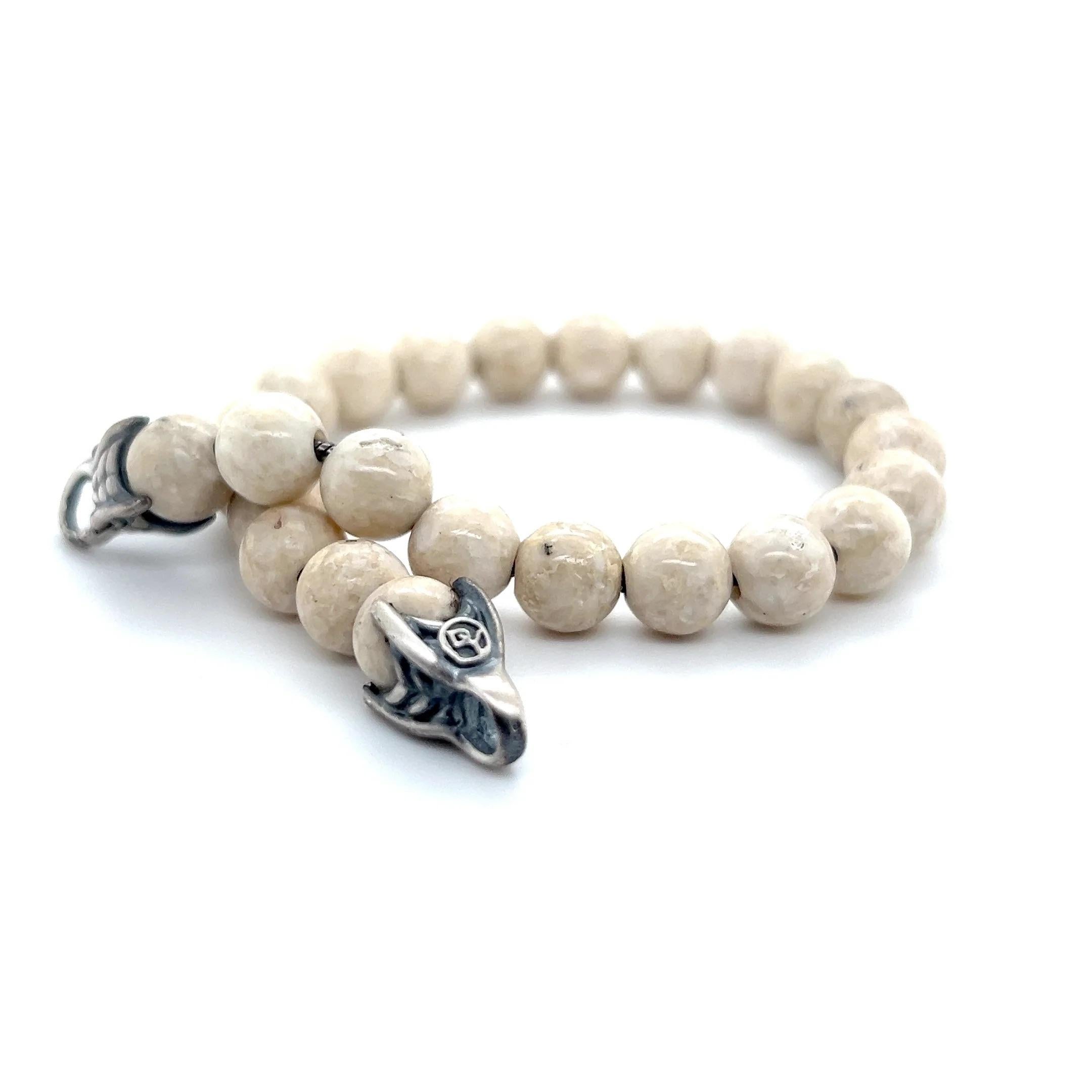 David Yurman Estate River Stone Spiritual Beads Bracelet 8.5