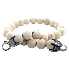 David Yurman Estate River Stone Spiritual Perlenarmband 8,5" Silber