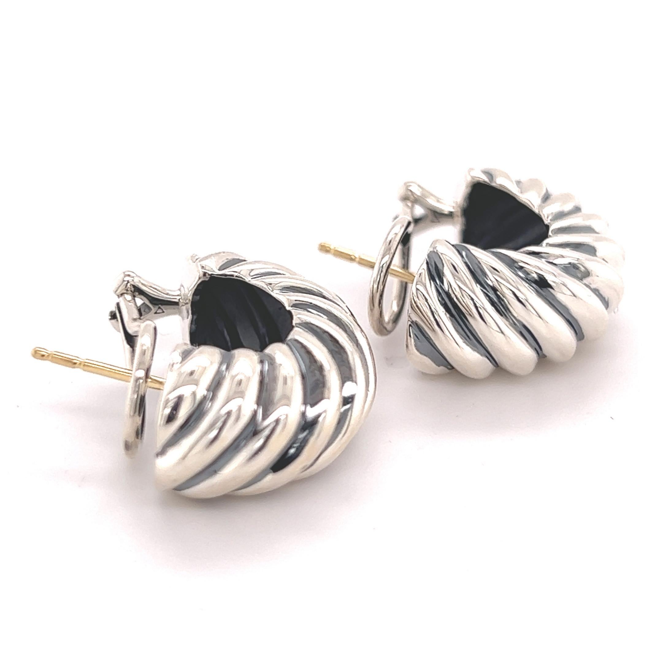 David Yurman Estate Shrimp Earrings with Omega Backs Sterling Silver DY76

These elegant Authentic David Yurman Shrimp earrings have a weight of 12.3 Grams.

TRUSTED SELLER SINCE 2002
PLEASE SEE OUR HUNDREDS OF POSITIVE FEEDBACKS FROM OUR