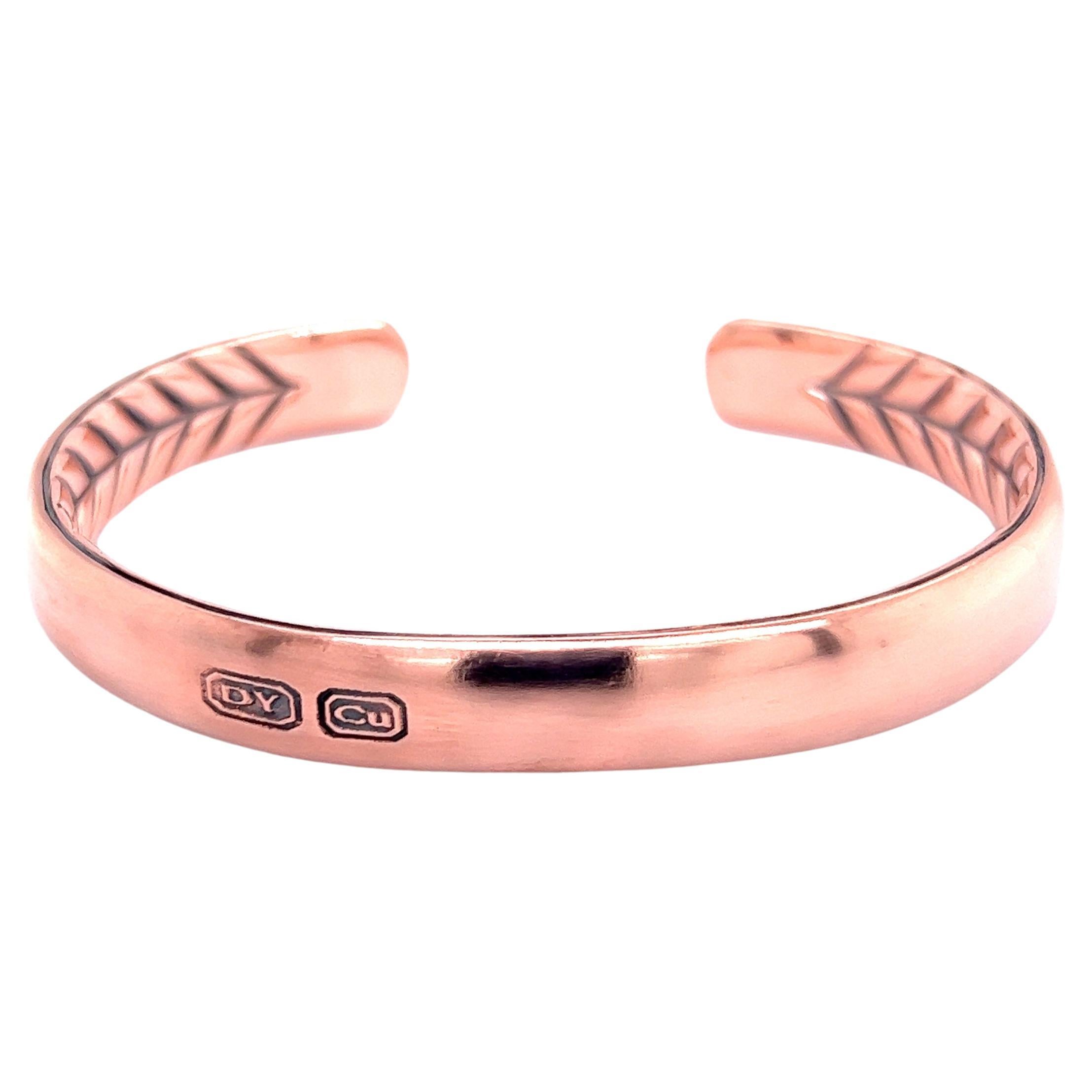 David Yurman Estate Titan Copper Streamline Mens Cuff Bracelet 7.5"