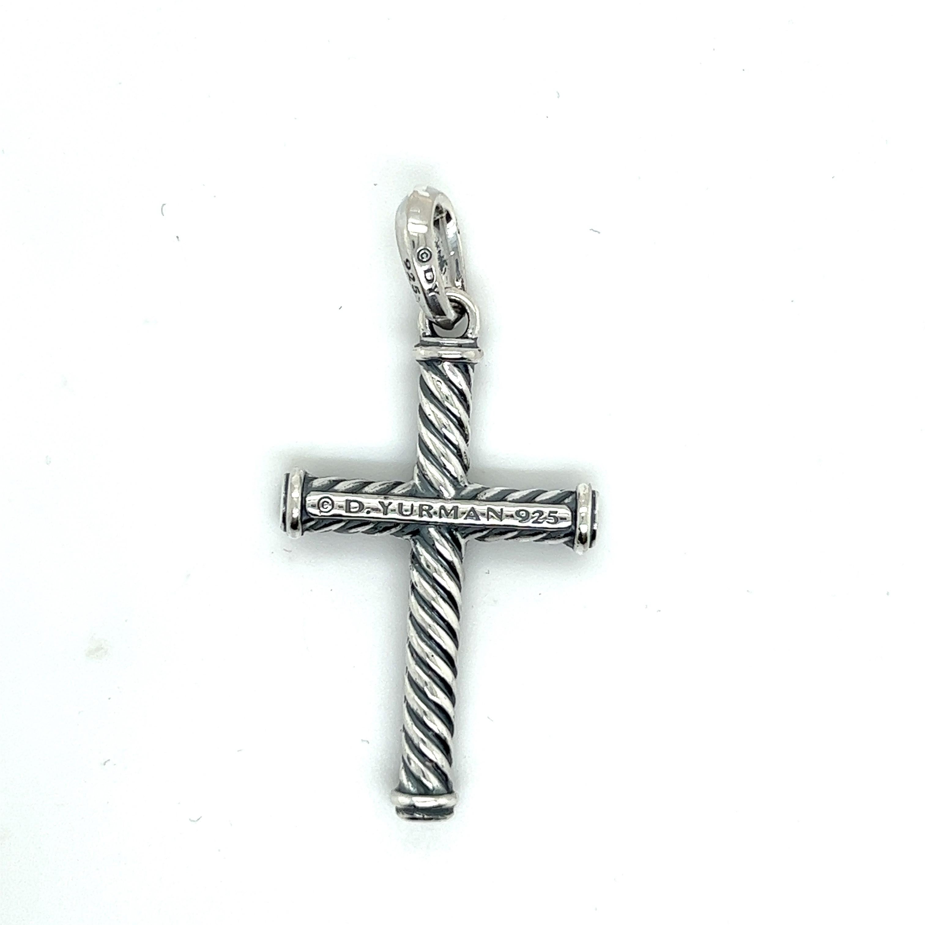 Croix unisexe de David Yurman Estate en argent sterling en vente 3