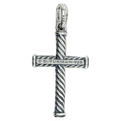 David Yurman Estate Unisex Croce con Cavo A. Silver