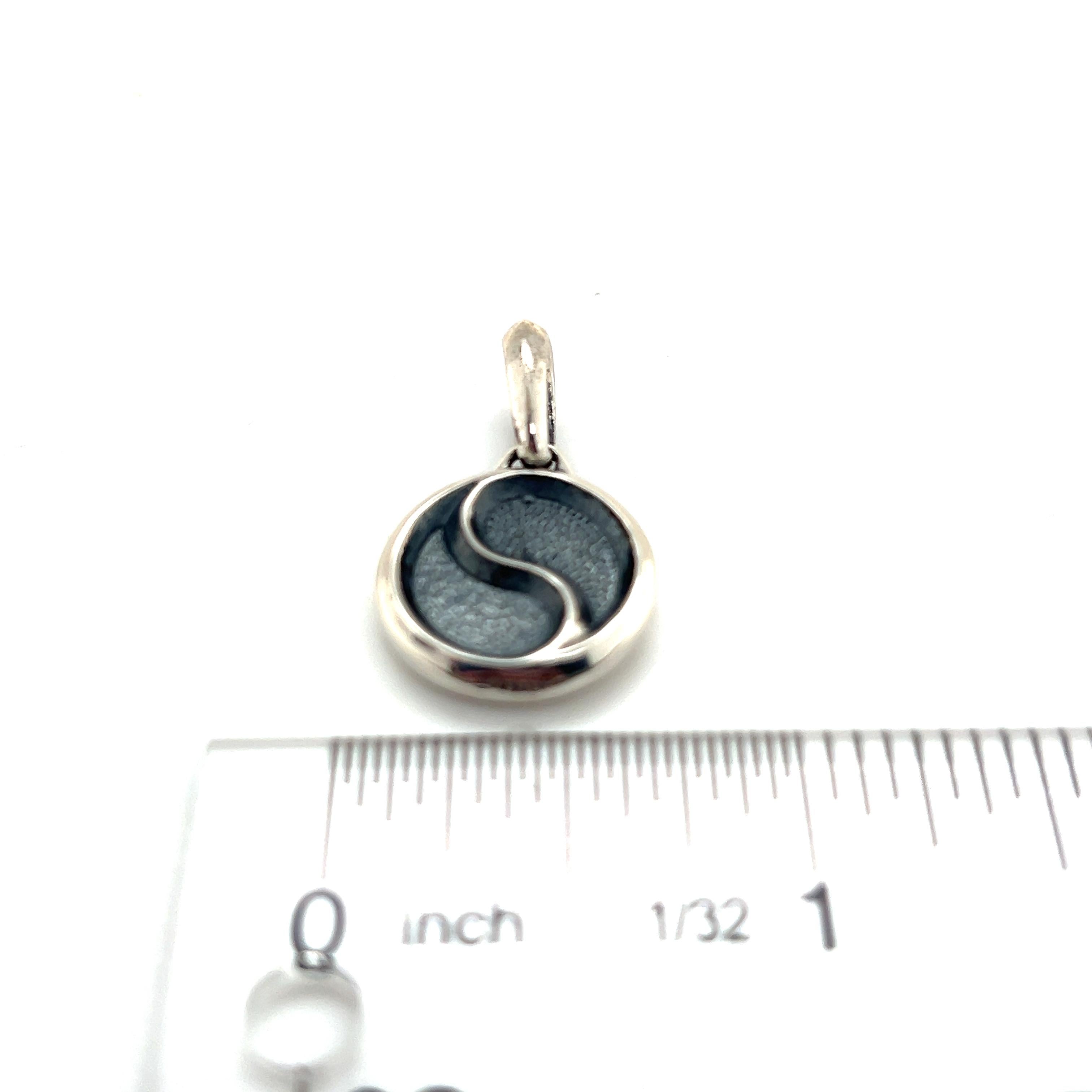 David Yurman Estate Ciondolo amuleto Yang Silver in vendita 1
