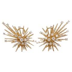 David Yurman Extra große Diamantohrringe aus 18 Karat Gelbgold