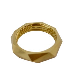 David Yurman Faceted Band Ring in 18k Yellow Gold