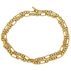 David Yurman Figaro Chain Necklace in 18k Yellow