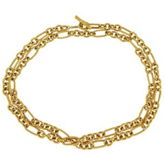 David Yurman Figaro Chain Necklace in 18k Yellow