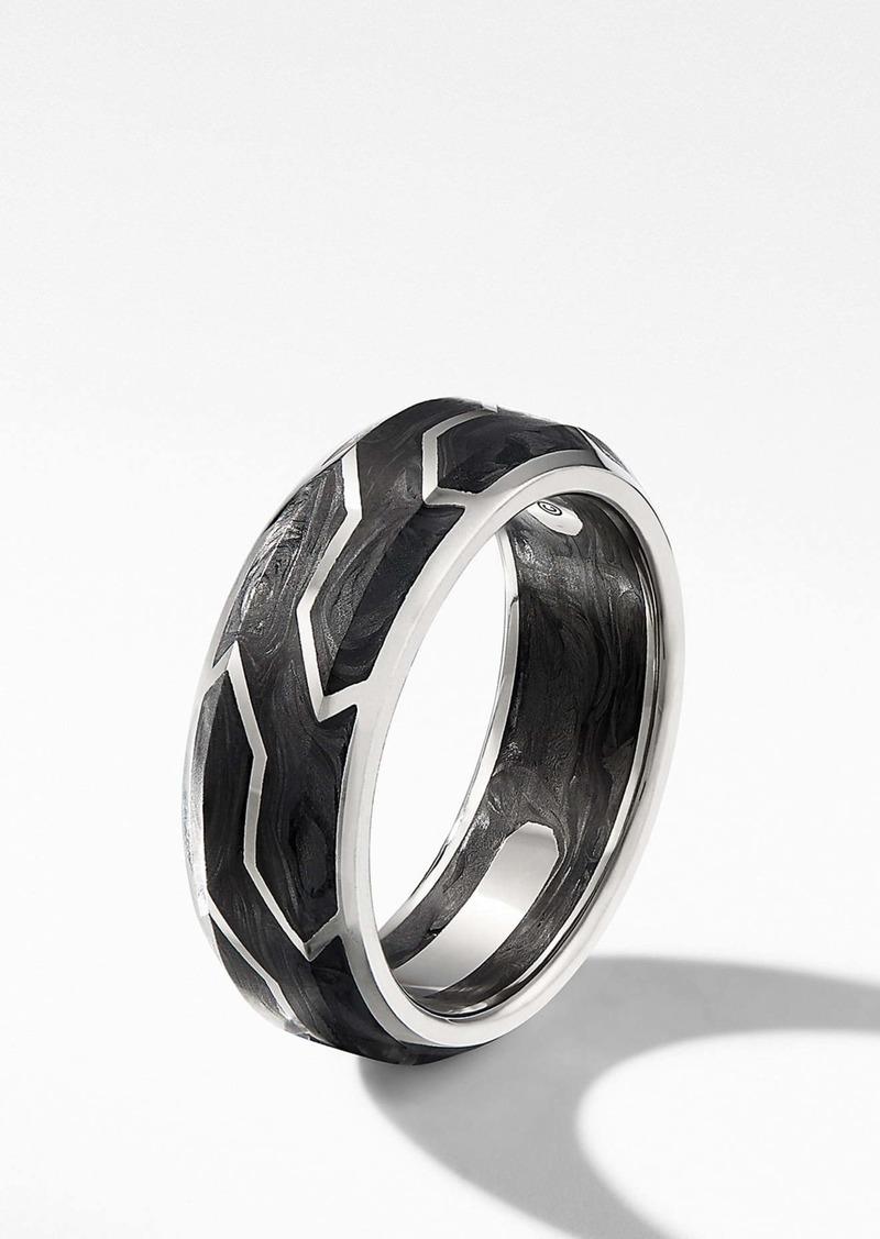 Forged Carbon Band Ring in 18K White Gold
Sculptor David Yurman and his wife, Sybil, a painter, launched their house of design in 1980. Their collaboration has left a legacy of iconic pieces that are both style statements and works of art. Each