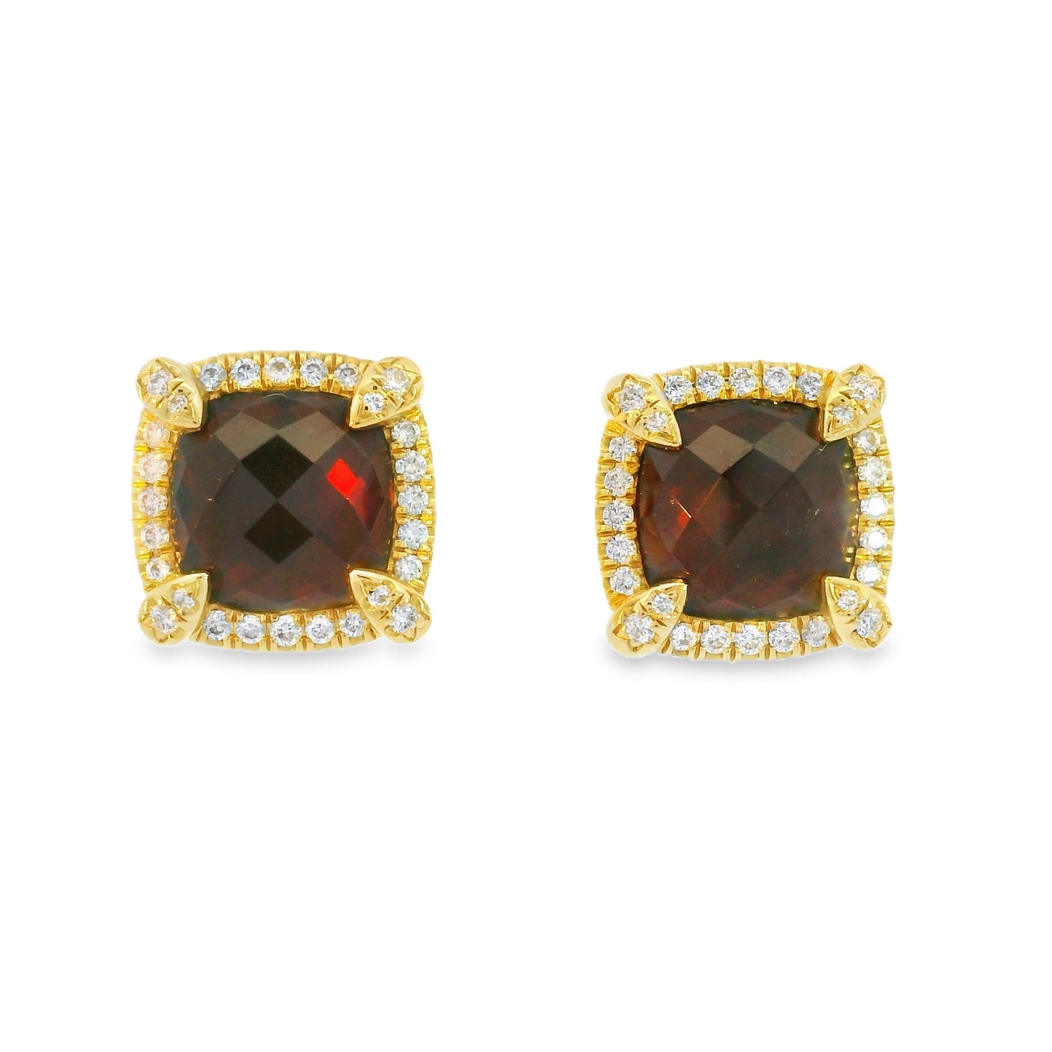 David Yurman 18k Yellow Gold Garnet Chatelaine & Pave Diamond Earrings

David Yurman Chatelaine Earrings: Crafted in 18-karat yellow gold, this pair of earrings features beautiful garnets and near-colorless diamonds

Designer: David Yurman
Material: