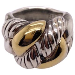 David Yurman Gold and Sterling Ring