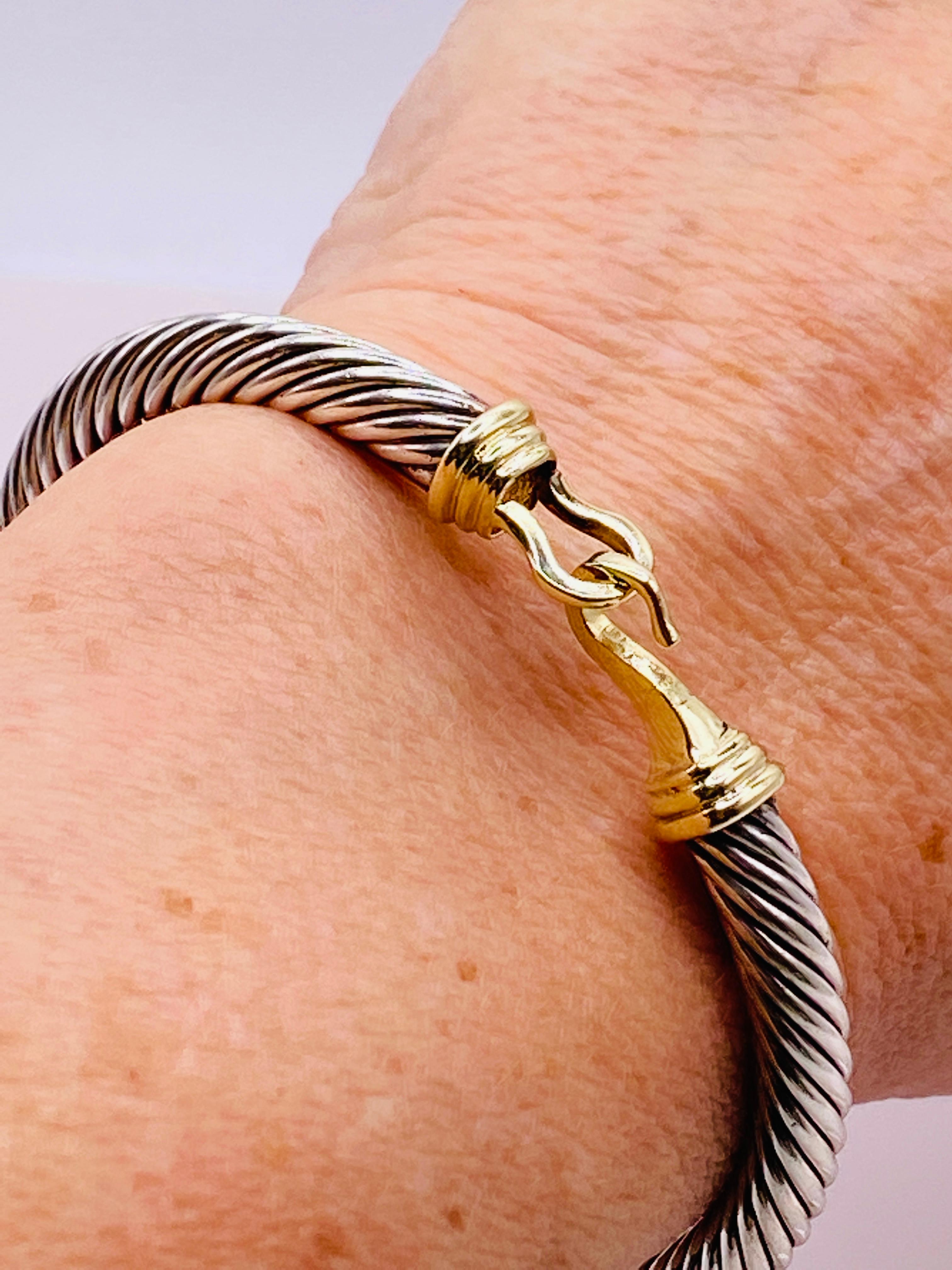 David Yurman Gold und Sterling Silber Cable Collection Armband 1