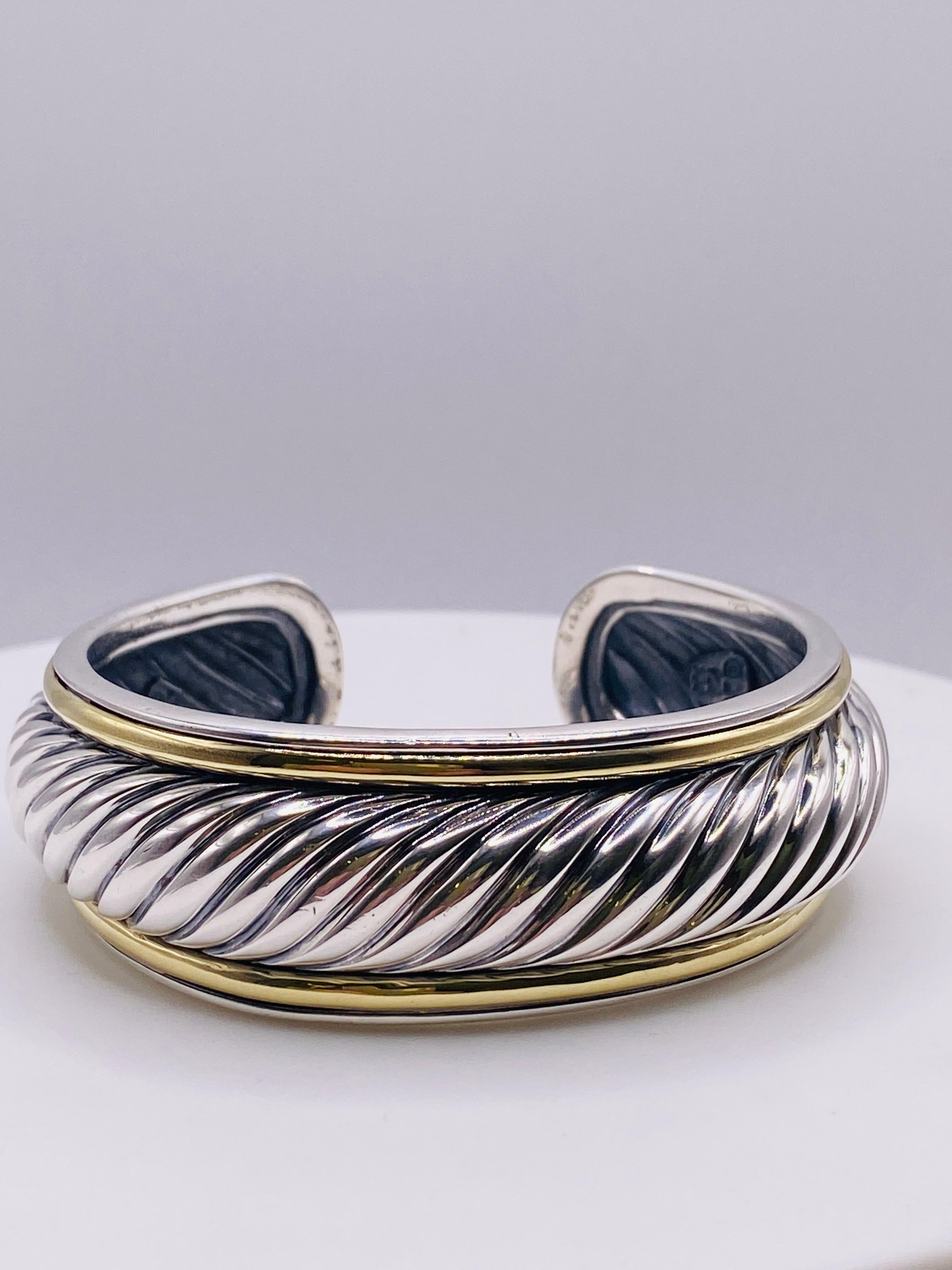 gold and silver david yurman bracelet