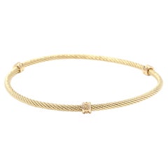 David Yurman Gold Bangle Bracelet, 18KT Yellow Gold