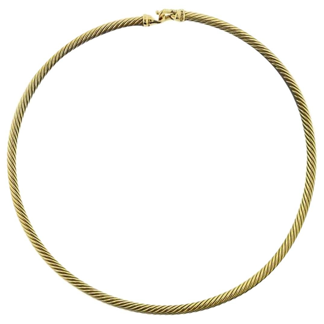 David Yurman Gold Choker Necklace