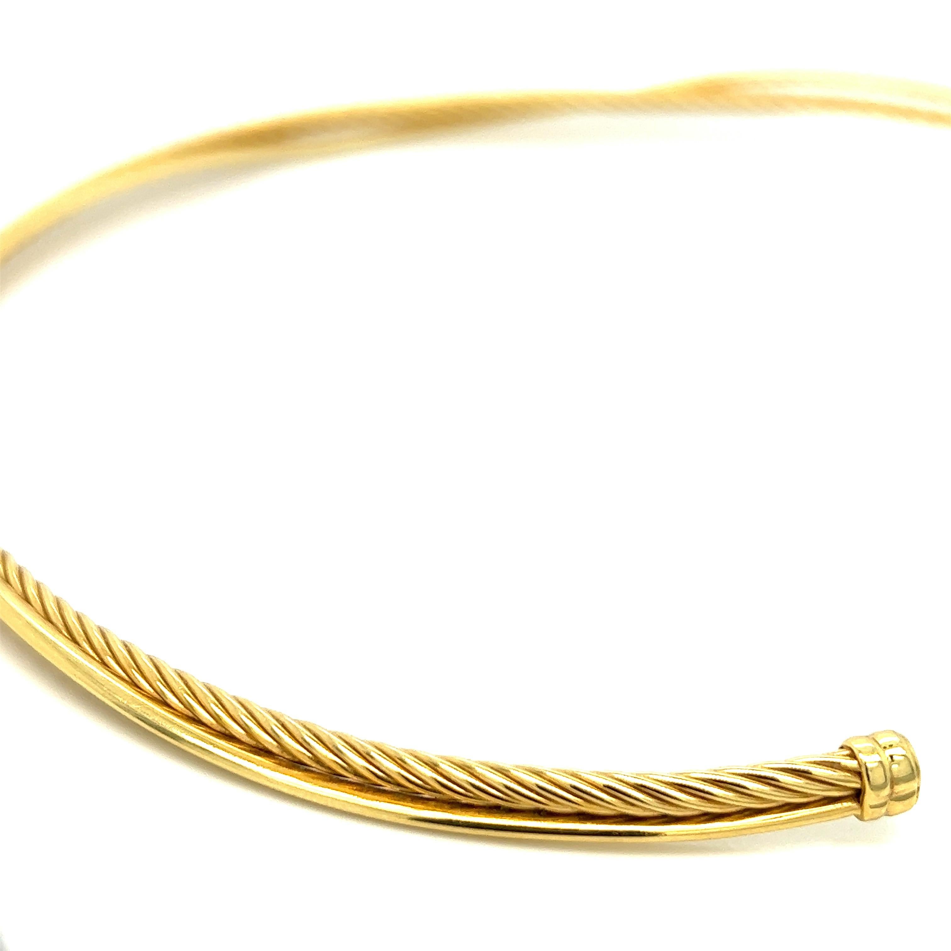 David Yurman Gold Collar Necklace In Excellent Condition In New York, NY