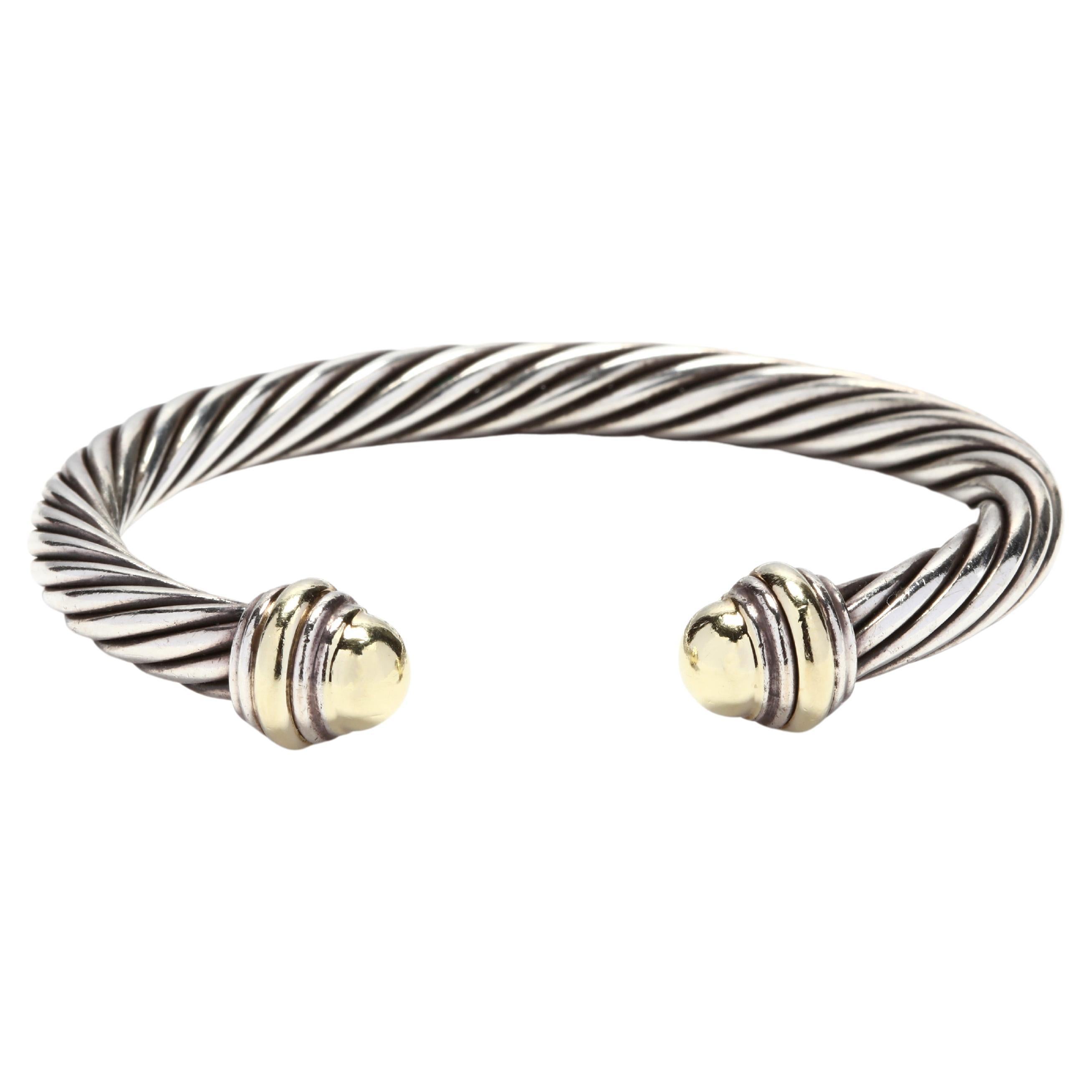 David Yurman Gold Dome Cuff Bracelet, Gold Dome, Cable Cuff Bracelet