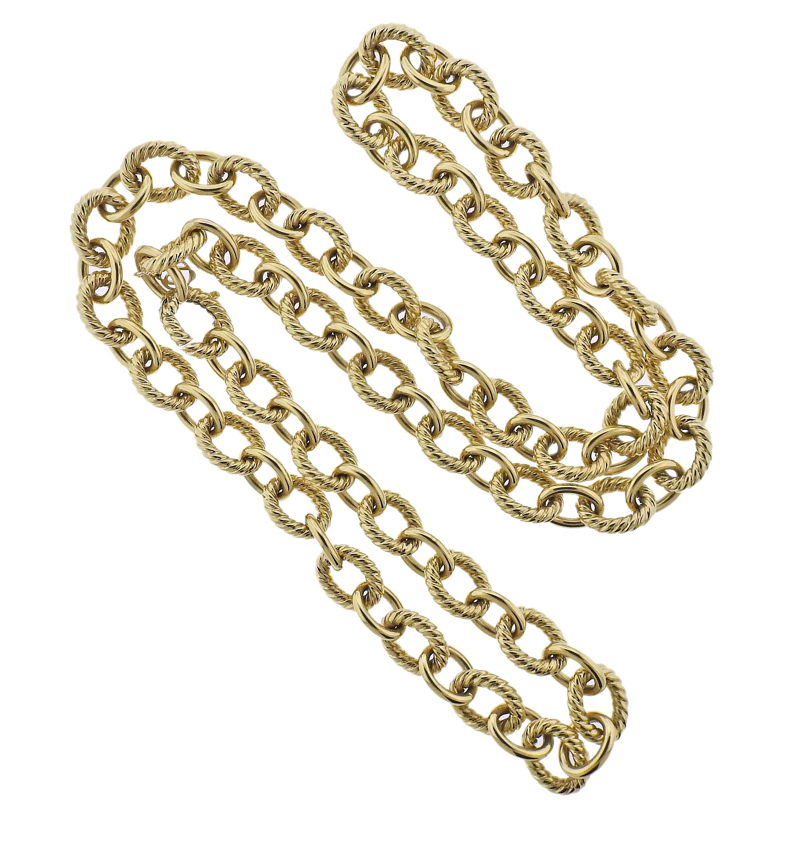 David Yurman Gold Madison Kette Link Halskette im Zustand „Hervorragend“ in Lambertville, NJ