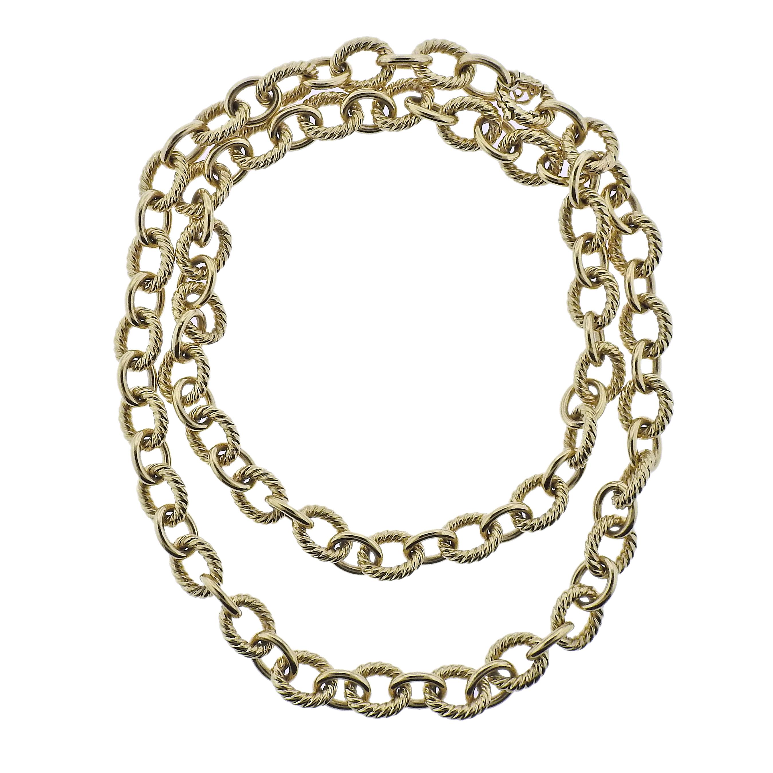 David Yurman Women's DY Madison 18K Yellow Gold & 12-13mm Pearl Necklace - Gold - Size 20