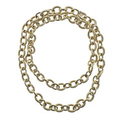 David Yurman Gold Madison Chain Link Necklace