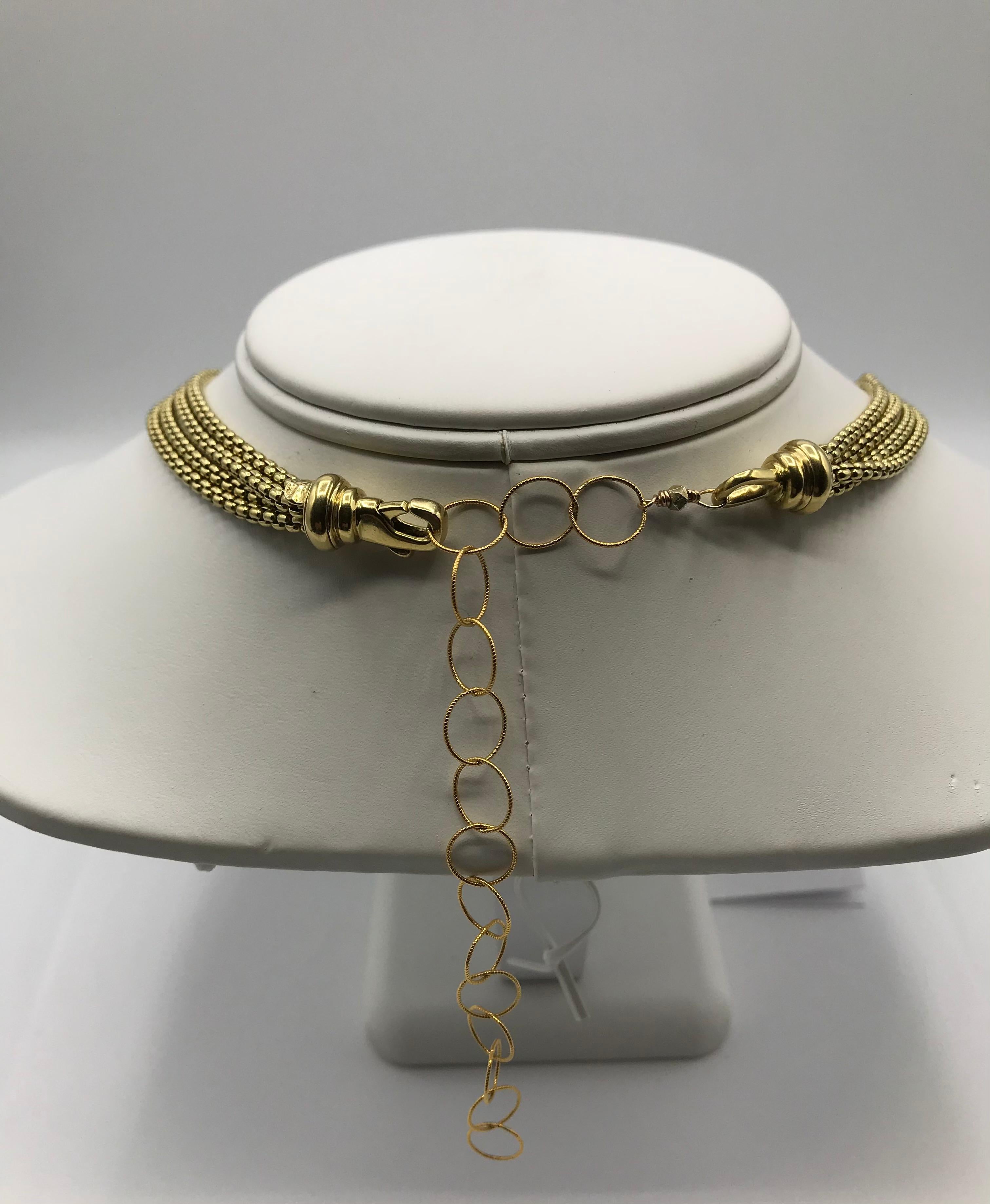 David Yurman Gold Multi Chain Necklace in 18 Karat Yellow Gold 4