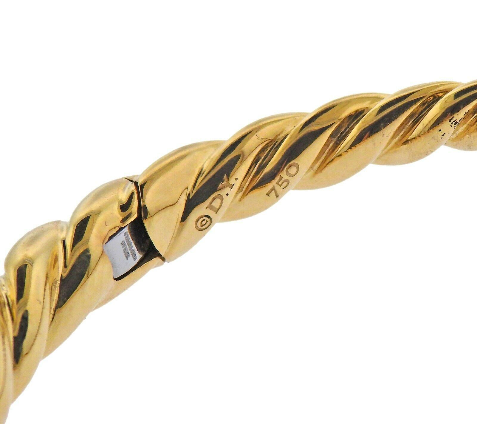 David Yurman Gold Pure Form Bangle Bracelet 1