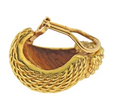 David Yurman Gold Woven Earrings