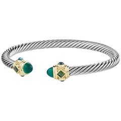 David Yurman Green Onyx Renaissance Cuff