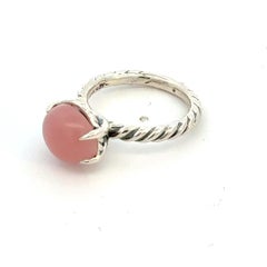 David Yurman Guava Chalcidony Ring Size 7 Sterling Silver Estate