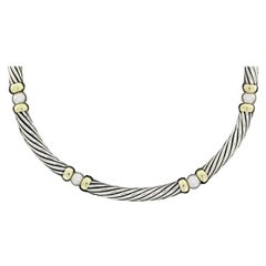 David Yurman Hampton Pearl Gold and Silver Chain