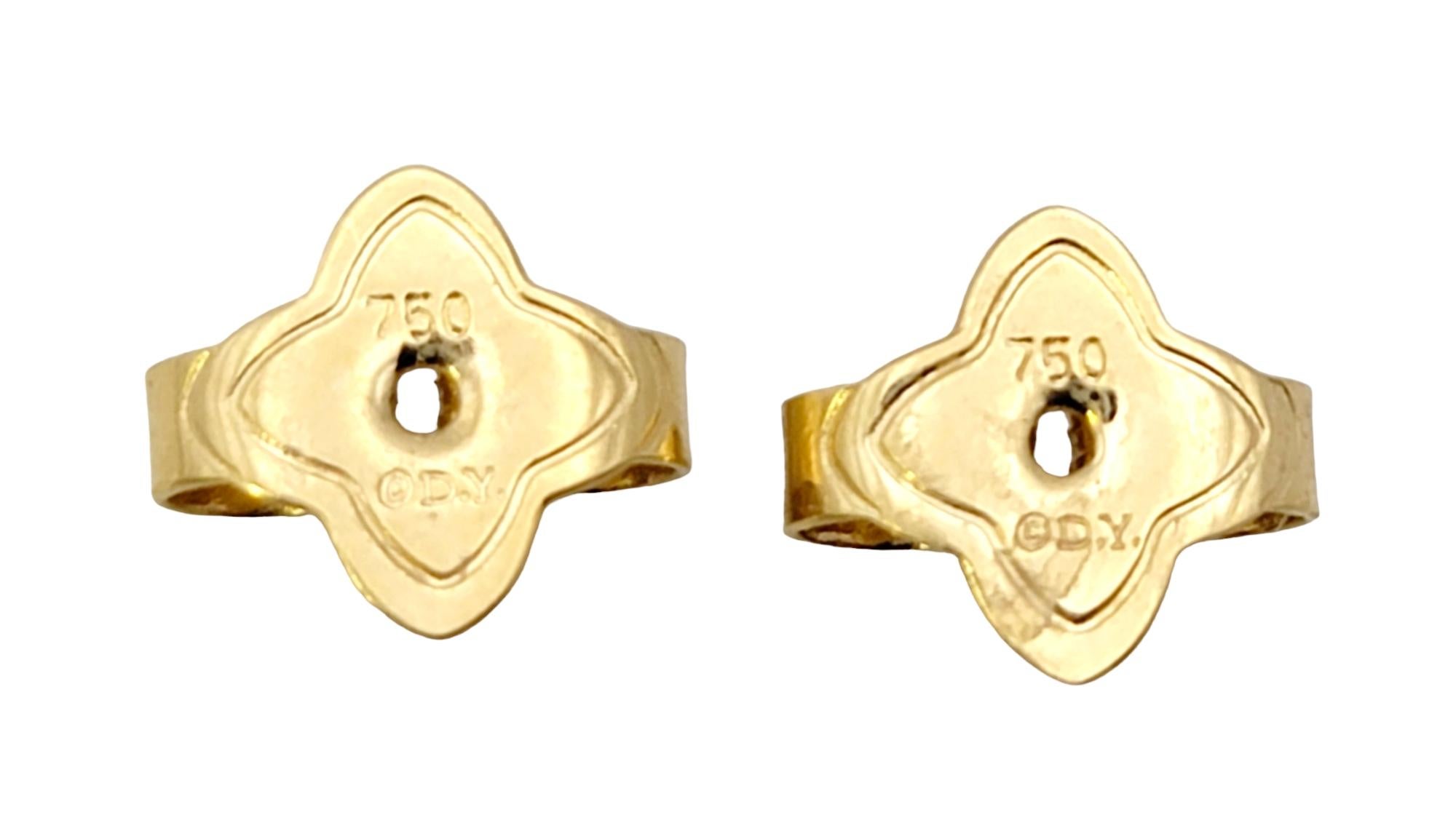 David Yurman Helena Box Chain Drop Earrings with Diamonds in 18 Karat Gold 2