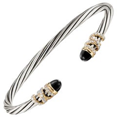 David Yurman Helena Bracelet with Black Onyx and Diamonds