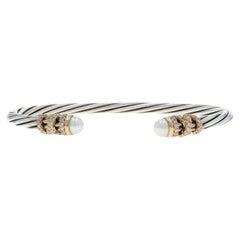 David Yurman Bracciale con perle e diamanti 7" - Ster 925 Goldes 18k .45ctw