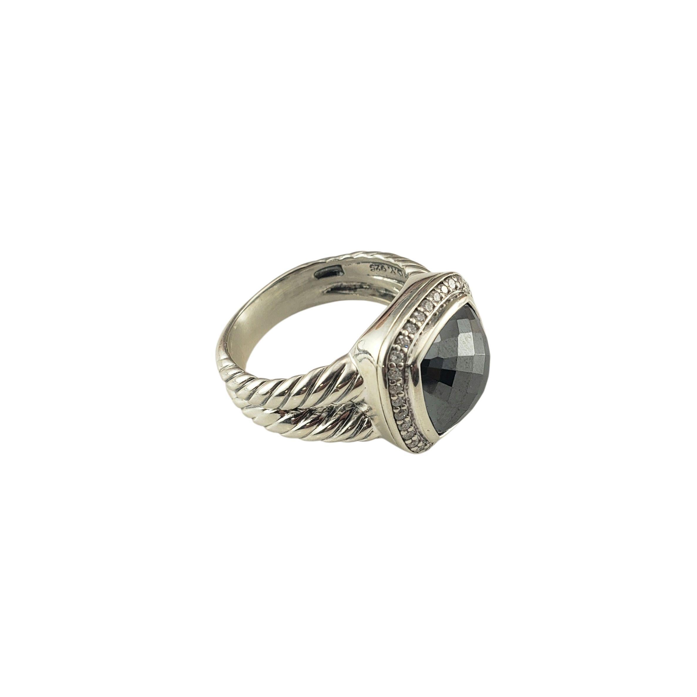 David Yurman Hämatit und Diamant Albion Ring Größe 8,5 #22954 im Zustand „Gut“ im Angebot in Washington Depot, CT