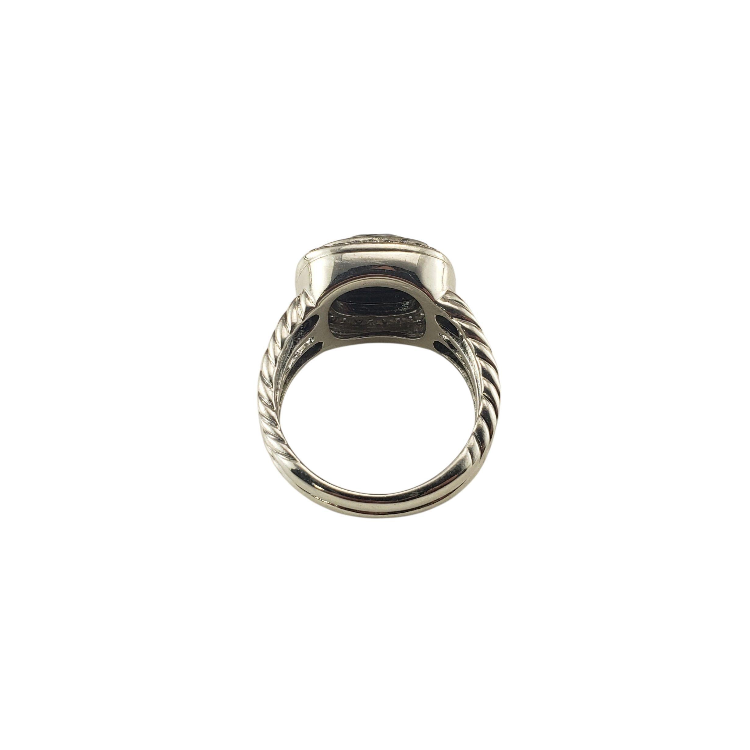 David Yurman Hämatit und Diamant Albion Ring Größe 8,5 #22954 Damen im Angebot