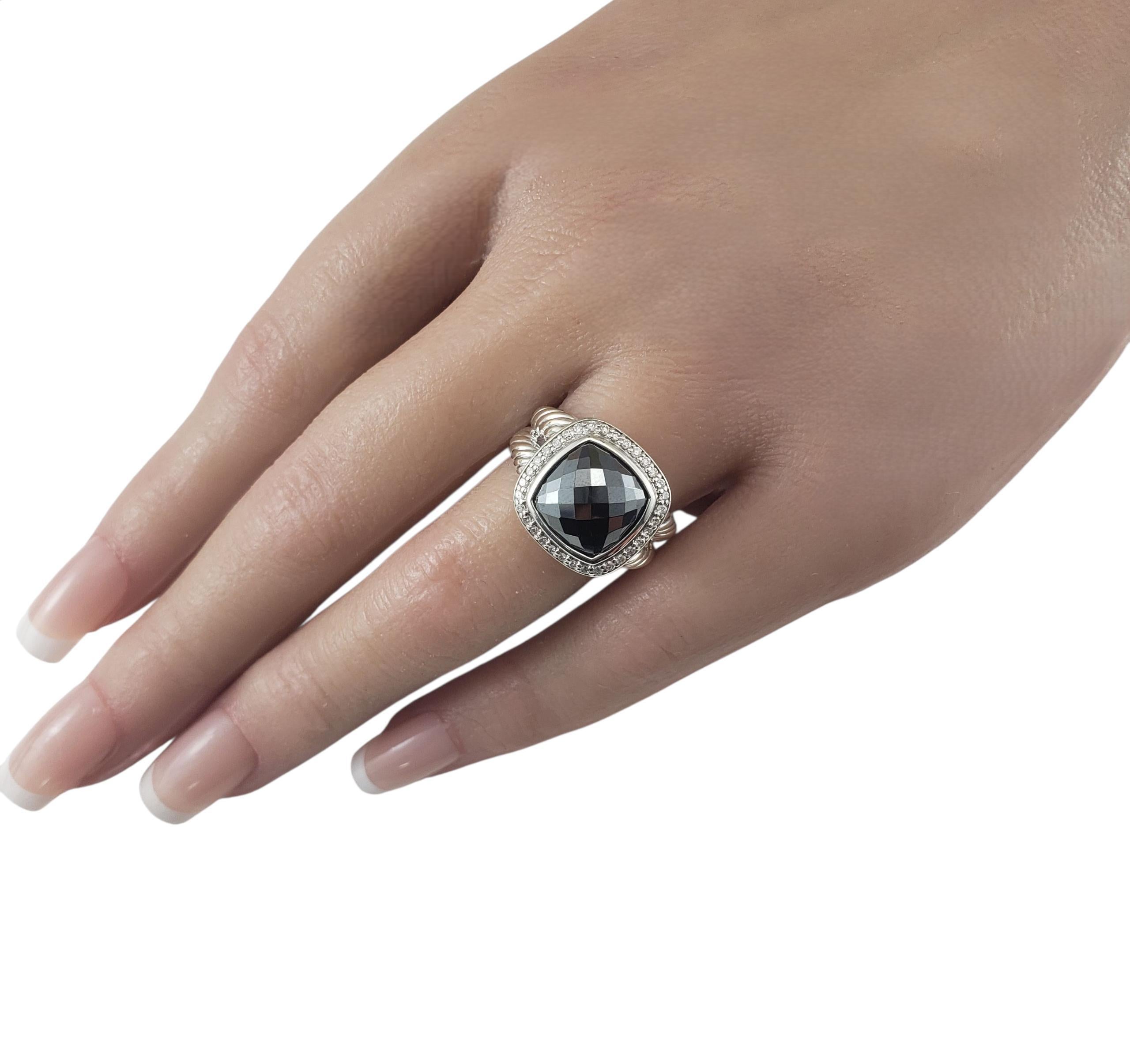 David Yurman Hämatit und Diamant Albion Ring Größe 8,5 #22954 im Angebot 2