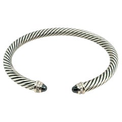 David Yurman Hematit-Armreif aus Sterlingsilber, 5 mm, aus einem Nachlass