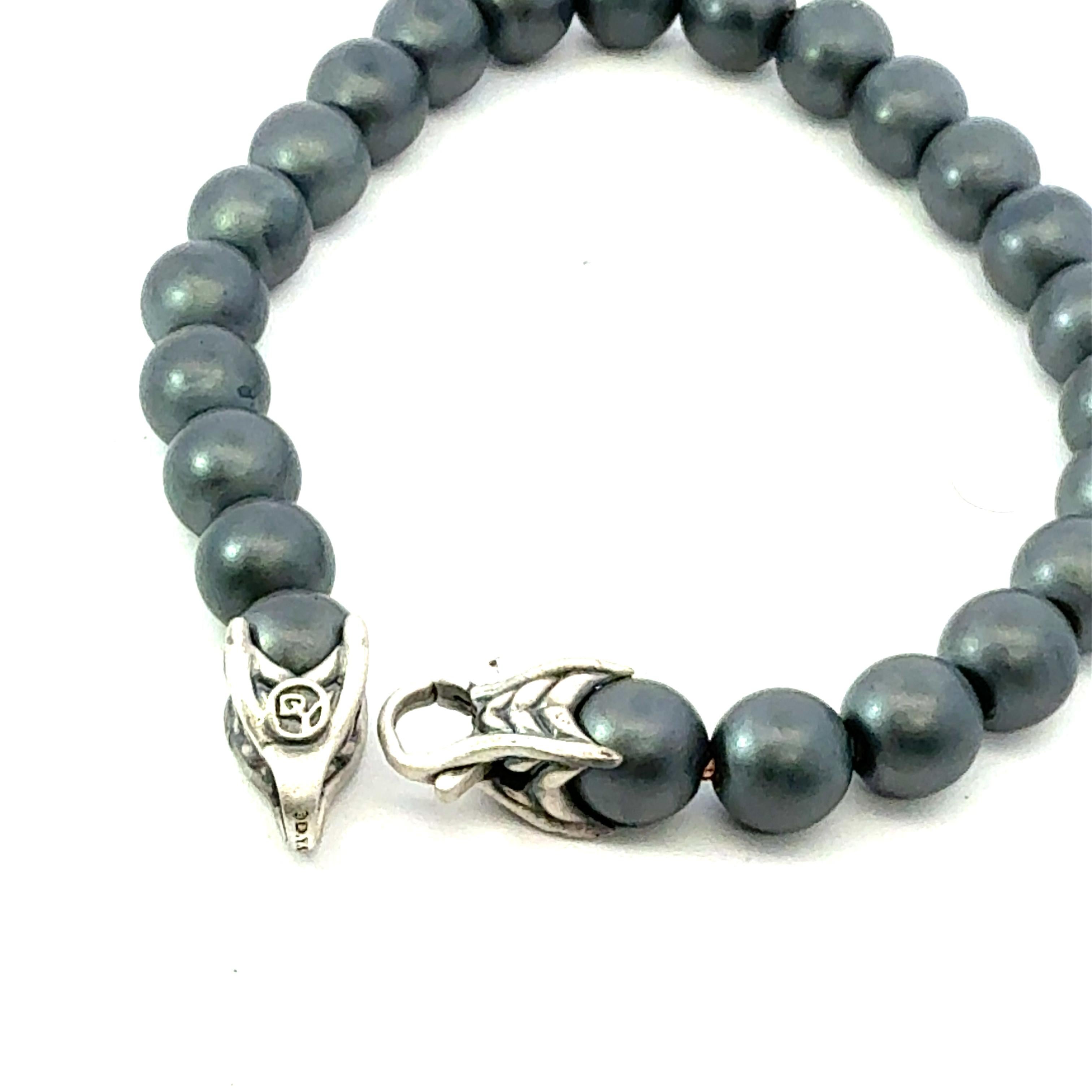 David Yurman Hämatit-Gebetperlenarmband 8