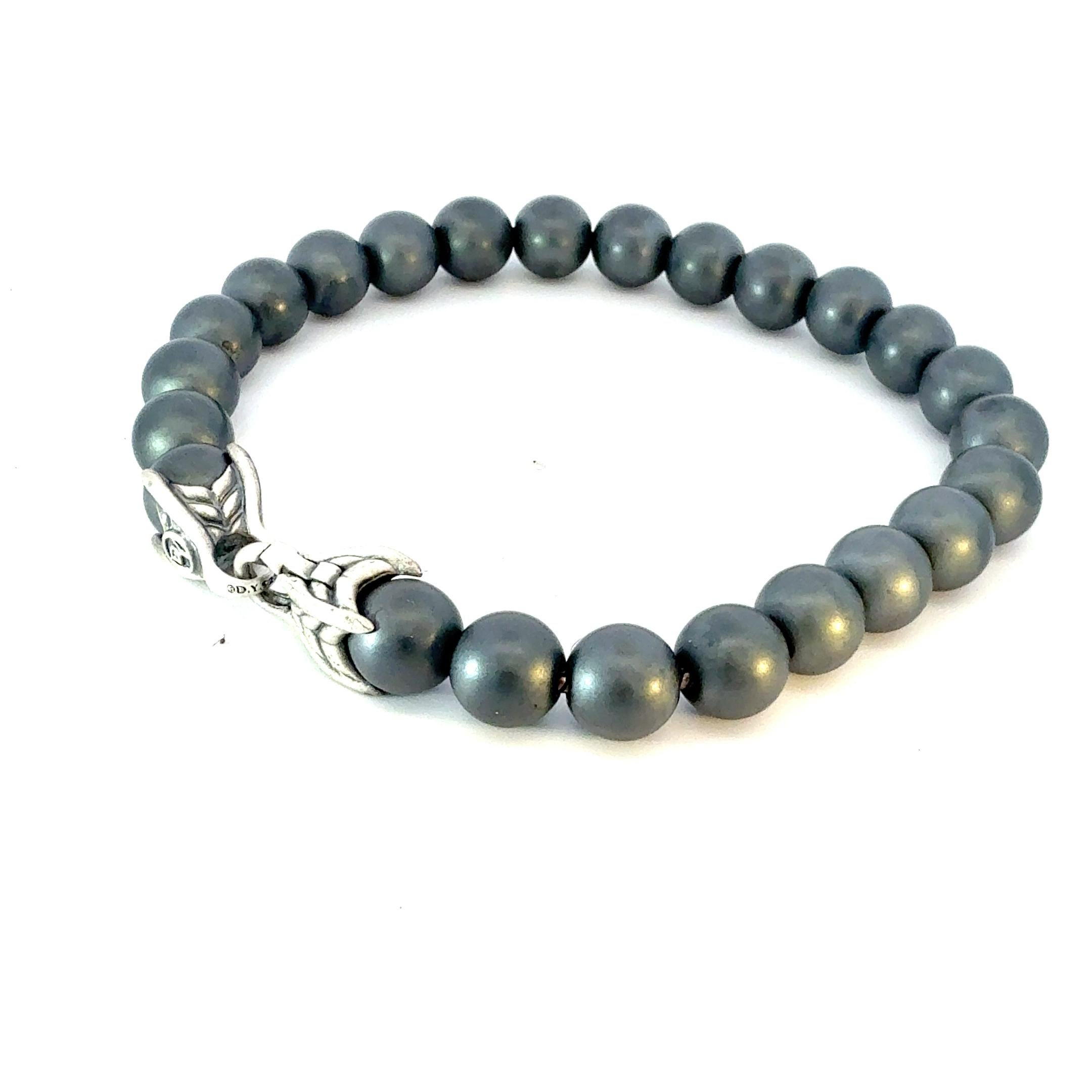 David Yurman Hämatit-Gebetperlenarmband 8