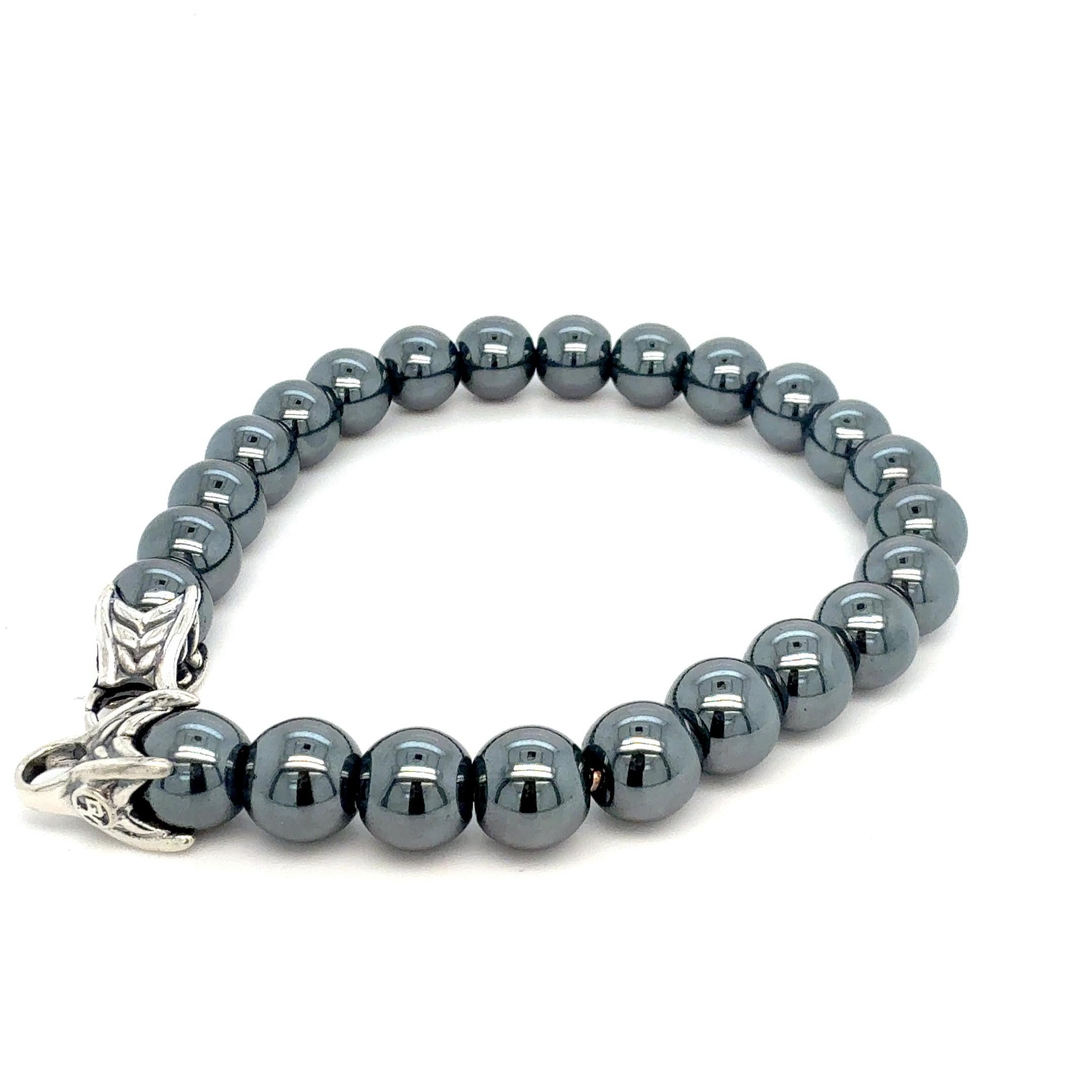 David Yurman Hematite Spiritual Beads Bracelet 8