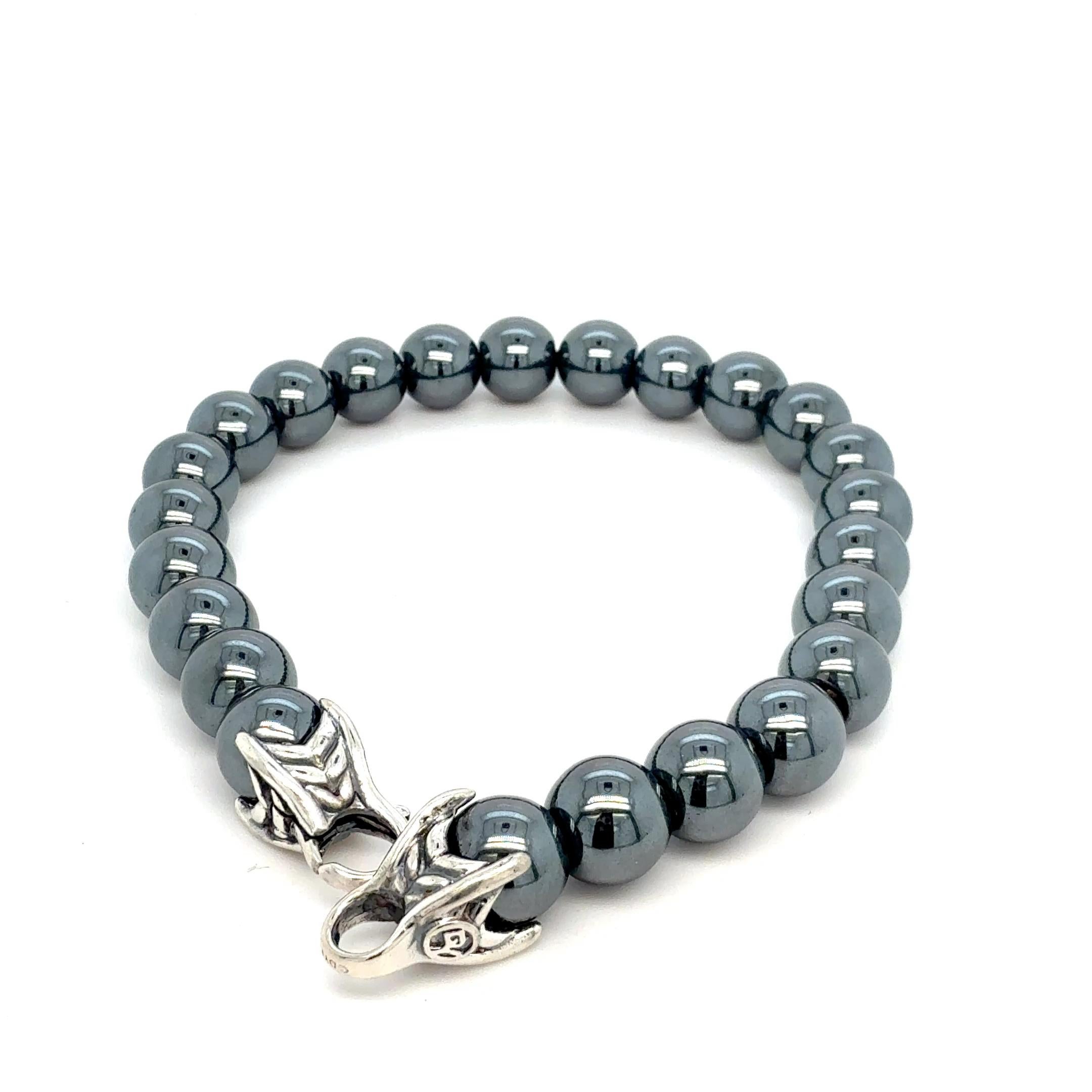 David Yurman Hematit Spiritual Perlenarmband 8